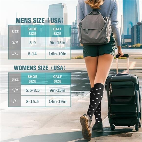 Copper Compression Socks for Women & Men (6 pairs) - Best Support for Nurses. - Picture 6 of 7